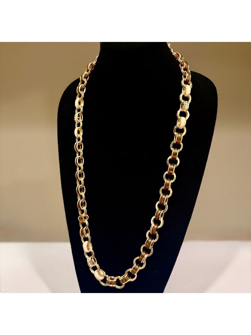 Talbots Gold and Tortoise Link Necklace - Picture 13 of 14